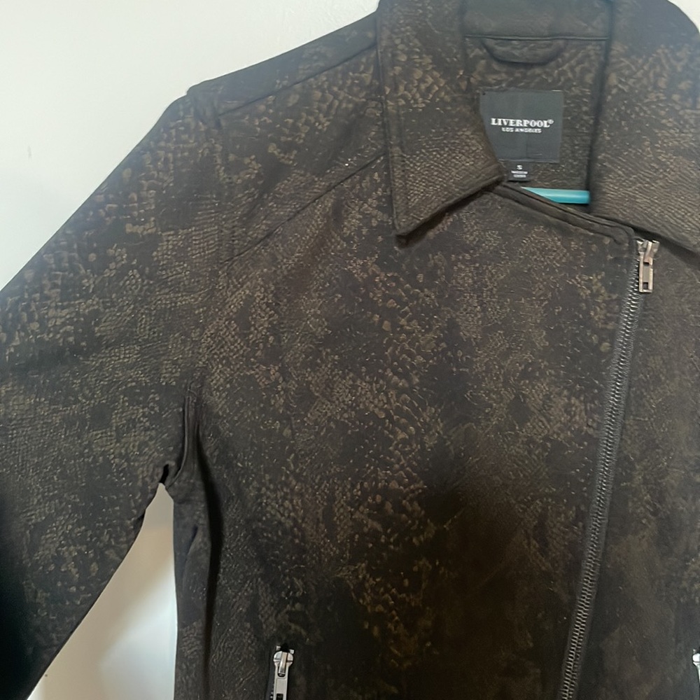 Liverpool La Metallic Python Moto Jacket Women's … - image 5